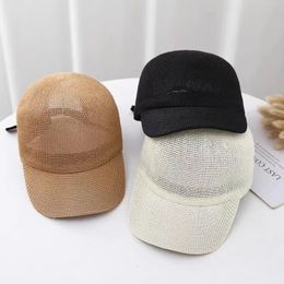 New Men's and Women's Outdoor Casual Breathable Baseball Caps Sunscreen Summer Adjustable Solid Color Sun Hat UV Protection Cap
