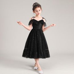 Girl Dresses 2023 Girls Evening Dress Female Princess Children Model Catwalk Show Noble Birthday Host Flower Clothes