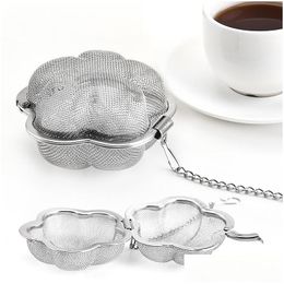 Coffee Tea Tools Stainless Steel Teas Strainer Plum Shape Home Vanilla Spice Philtre Diffuser Creativity Infuser Accessorie Dhgarden Dhovs