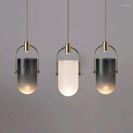 Pendant Lamps Bucket Luxury Glass Restaurant Window Of Bedroom The Head A Bed Lamp Droplight Contracted Checkout Counter