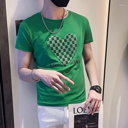 Men's T Shirts Personalised Love Print T-shirts Men Short Sleeve Tees Fashiom Slim Fit Casual Pullover Summer Streetwear Tops Mens Clothing