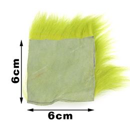 1PC 6X6CM Parachute Fly Fly Tying Material Goat Fur Mini Bucktail Jigs Streamer Tying Fur Patch FishingFishing Lures goat fur goat fly tying