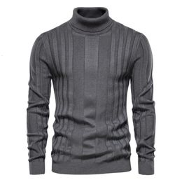 Men's Sweaters Slim Fit Pullovers Turtleneck Men Casual Basic Solid Color Warm Striped Sweater Mens Winter Fashion Sweaters Male 231117