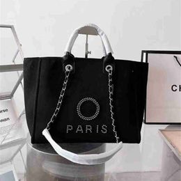 Women's Luxury Fashion Classic Canvas Beach Bag Large Capacity Small Chain Packs Big Handbags 4Z28 Designer Handbag Online sale