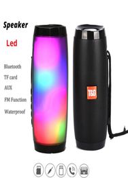 TG157 Portable LED Lamp Speaker Waterproof Fm Radio Wireless Boombox Mini Column Subwoofer Sound Box Mp3 USB Phone Computer Bass9134686