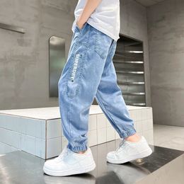 Jeans Children's Pants Summer Thin Jeans Children's Mosquito-proof Pants Teenage Boys Trousers Spring and Autumn 230418