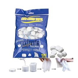 Disposable Compressed Towels Expandable Magic Toilet Tissue Easy Carry Outdoor Travel toolcompressed Cotton Washcloth BJ