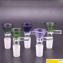 14mm 19mm Male Glass Bowls for Bong Glass Bongs Funnel Bowls with Thick Slide Smoking Accessories Heady Dab Oil Rigs Pieces