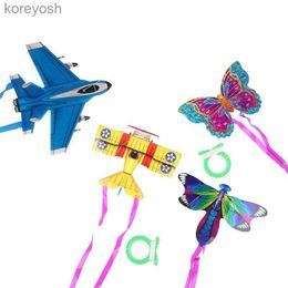 Kite Accessories Hot Colourful Pocket Kite Outdoor Fun Sports Software Kite Flying Easy Flyer Kite Toy For Children Kids Novelty Interesting ToysL231118