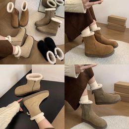 quality Boots Zhike Snow Women's Winter New Forest Series Plush Cotton Shoes Flat Bottom Ugly Cute Fur Short Women