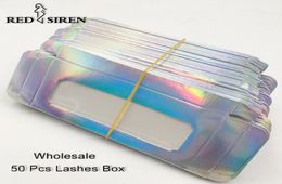 50 pcs lot Lash Boxes Packaging Whole Bulk Eyelash Packaging 7 Colours Empty Paper Lash Box Lashes Case9254525