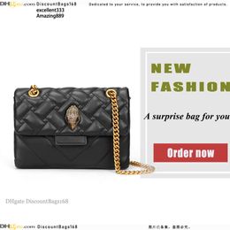 Designer Bag Kurt geiger London Kensington Treasure-G Top Purse Leather Messenger Chains Splice Big Cross Body Gold Chain Rainbow Bag Heart Shaped