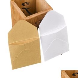 Packing Bags White Kraft Paper Tea Bag Small Storage Packaging Sealed Lx5422 Drop Delivery Office School Business Industrial Dhqub