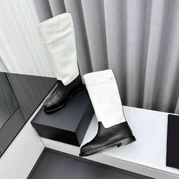 Luxury Designer Boots Leather Knee Booties Women Fashion Winter Channel Boot Woman Platform Letter CCity gfgfd