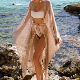 Women's Swimwear Tops Up Tie Women Bikini Cover Beach Cardigan Sexy Swimwears Tankinis Set Sunflower Top Sleeves