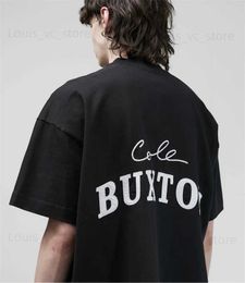 Men's T-Shirts 2023 Cole Buxton Extra Large Simple Printed Cotton Round Neck High Street Men's And Women's Short Sleeve T-Shirt S-XL T231118