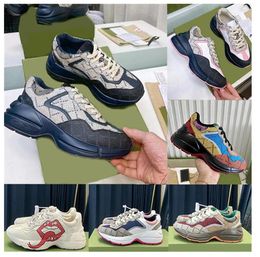 amante u g g boot Tennis 1977 Designer Rhyton Scarpe Multicolor Sneakers Uomo Donna Scarpe da ginnastica Vintage Chaussures Platform Sneaker Strawberry Mouse Mouth Shoe