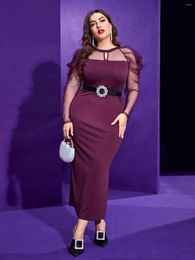 Plus Size Dresses Add Elegant PETITE Mesh Sleeve Sweetheart Neckline Bodycon Dress