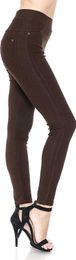 Leggings Depot Premium Quality Women's Cotton Blend Stretch Pull-on Jeggings with Pockets