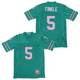 Movie Football 5 Ray Finkle Jersey The Ace Ventura Jim Carrey Teal Green Colour Team College All Stitched Breathable Pure Cotton High School Pullover For Sport Fans
