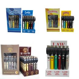 Cookies Backwoods Law Brass Knuckles Battery 900mAh Variable Voltage Bottom Batteries Vape Pen 30Pcs Display Box Fit 510 Thread Cartridges