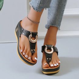 Slippers Women's New Summer Sandals Open Toe Beach Shoes Flip Slippers Wedge Comfortable Slippers Cute Sandals Plus Size 35-43 Chaussure Women's 231118