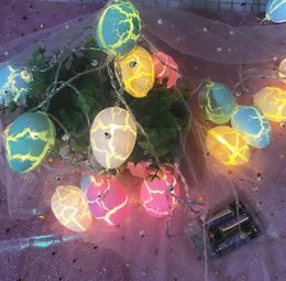 Easter Lights String 32M LED Cracked Egg Light Battery Powered Colourful Egg Fairy Lamp Home Decor5964544