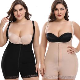 Women's Shapers Girdles Woman Body Shaper Waist Trainer Thigh Slimmer Slimming Bodysuit Corset Butt Lifter Belly Band Plus Size Shapewear Briefs 230418