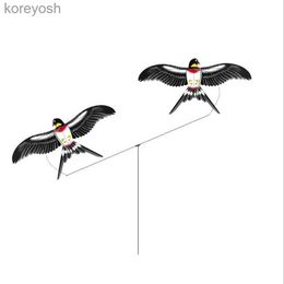 Kite Accessories free shipping Pole Swallow kite flying toys for children handle line winder sports outdoors fun hand game mini kite rods fishingL231118