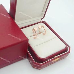 T GG Back Luxury designer gold earrings womens nail earrings highend 18K gold Jewellery holiday gifts small diamond earrings with box