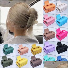 Hair Clips & Barrettes Women Plastic Hair Claws Crab Clamps Solid Colour Small Size Claw Clip Headband Hairpin Headdress Fash Dhgarden Ot4Rm