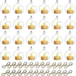 Candle Holders 3/6/12pack Glass Holder Hanging Tealight 6/8cm Candlestick For Wedding Party Tree Garden Decoration