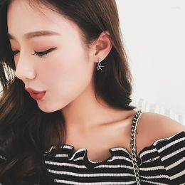 Stud Earrings Korean Minimalist Mini Bow Nails Beautiful Temperament Cold Wind Female Earless