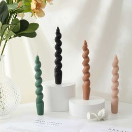 Scented Candle Home decorative candles Spiral Shaped aroma candles for home creative smokeless Long rod twisted scented candles wedding decor Z0418