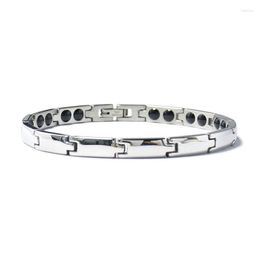 Bangle Pure Titanium Bracelet 99.99% Germanium Health For Men Korea Magnetic Tourmaline Energy Power Jewelry