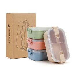 Lunch Boxes Bags Wheat St Box Microwave Bento Boxes Health Natural Student Portable Food Storage Dinner Drop Delivery Home G Dhgarden Dhjcr