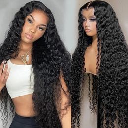 Wholesale Glueless Cuticle Aligned Lace Frontal Wigs 100% Human Hair Pre Plucked Water Wave Wig Human Hair 360 Lace Wig