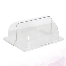 Baking Tools Rectangular Tray Dessert Serving Dome Cake Stand Glass Cheese Butter Dish Cloche