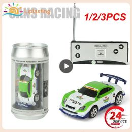 Electric/RC Car 1/2/3PCS 8 Colors Can Mini RC Car Vehicle Radio Remote Control Micro Racing Car 4 Frequencies For Kids Presents 231118