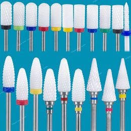 Milling Cutter For Manicure Ceramic Mill Manicure Machine Set Cutter For Pedicure Electric Nail Files Nail Drill Bit Nail ToolsNail Drill Accessories Bits Nail Art