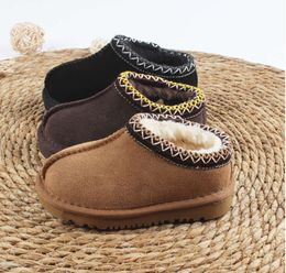 Kids Toddler Tasman Slippers uggies braid Tazz sandals Baby Shoes Chestnut Fur Slides Sheepskin Shearling Classic Ultra Mini Boot Winter Mules australia DF280