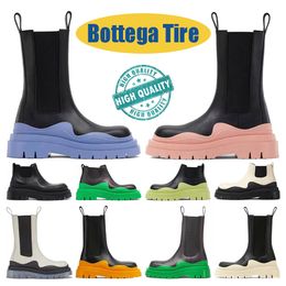 Designer de pneus mulheres botas luxo chelsea martin joelho bota mulheres homens motociclo tornozelo meio antiderrapante plataforma de moda neve inverno bootie sapatos moda tamanho 35-44