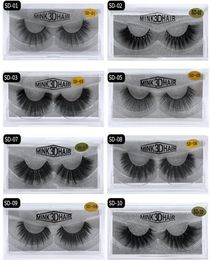 20 style 3d Mink Hair Fake Eyelash 100 Thick real mink HAIR false eyelashes natural Extension fake Eyelashes DHL 7570572