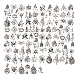 20pcs Mixed Skeleton Skull Halloween Charms Lot Metal Christmas Charms Pendants Bulk For Diy Bracelet Earrings Jewellery Making Fashion JewelryCharms