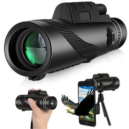 Telescope Binoculars 80X100 Hd Monocular 8000M Long Range Zoom Bak4 Prism withwithout Tripod Phone Clip Hunting Outdoor Camping 231117