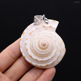 Pendant Necklaces Natural Sea Snail Shell Pendants Cute Conch High Quality For Jewelry Making Diy Women Fashion Necklace Gifts 55x50mm