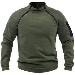 Men's Sweaters Mens Jacket US Tactical Outdoor Polar Male Windproof Coats Warm Zippers Pullover Man Sweater Solid Colour Clothes Gym Sport Tops 231117