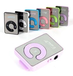 MP3 Player Mirror Clip USB Sport Support micro TF Card Music Media Player mini clip without Screen3561112