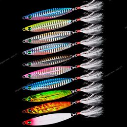 5pcs/lot Metal Jigs Spoon Lures 7G 10G 14G 17G Jig Lure Artificial Bait Shore Slow Jigging Super Hard Bass Sea Fishing Tackle FishingFishing Lures luminous jigs