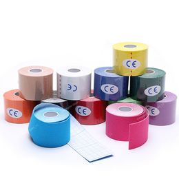 Kinesiology Tape 2 Sizes Muscle Bandage Sports Cotton Elastic Shock Resistant Knee Muscle Pain Relief Tape Sports SafetyElbow Knee Pads bandage kinesiology tape